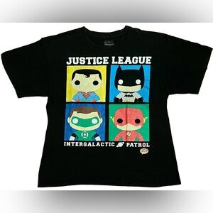 DC Comics Black Justice League Short Sleeve Tee Large